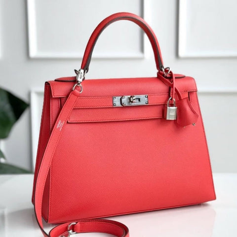 Kelly 28 Sellier Rose Texas Epsom