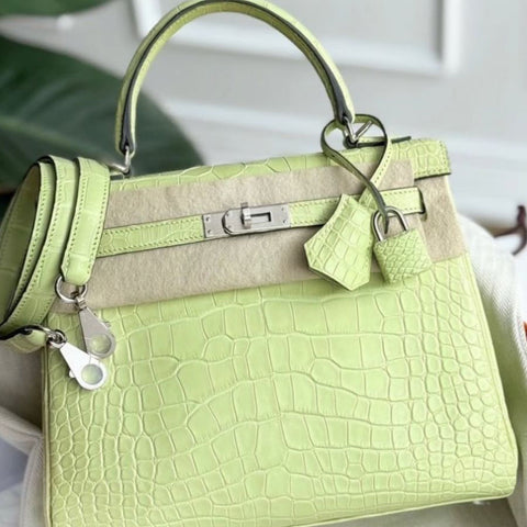 Kelly 25 Jaune Bourgeon Matte Alligator