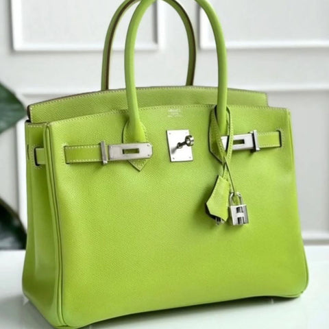 Birkin 30 Candy Kiwi/Lichen Epsom