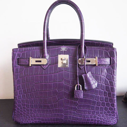 Birkin 30 Amethyst Matte Niloticus