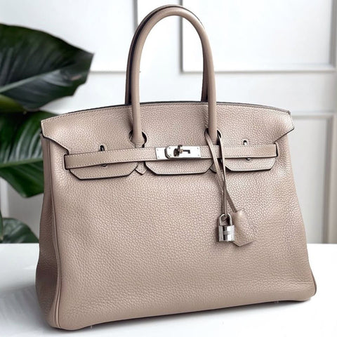 Birkin 35 Gris Tourterelle Clemence