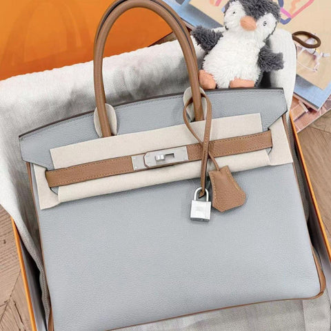 Birkin 30 Gris Mouette/Gold Togo
