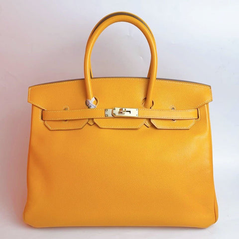 Birkin 35 Candy Jaune d'Or/Orange Epsom