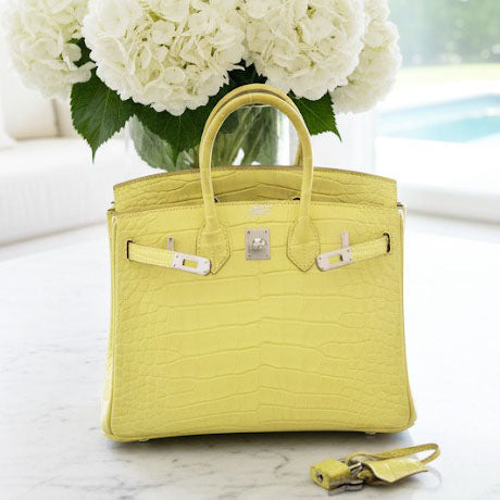 Birkin 25 Lime Matte Alligator