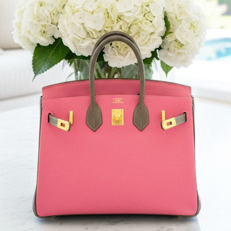Birkin 25 Rose Azalee/Etoupe Epsom