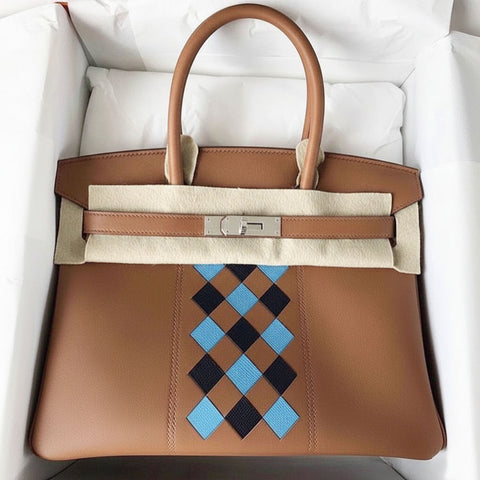 Birkin 30 Tressage Gold Swift