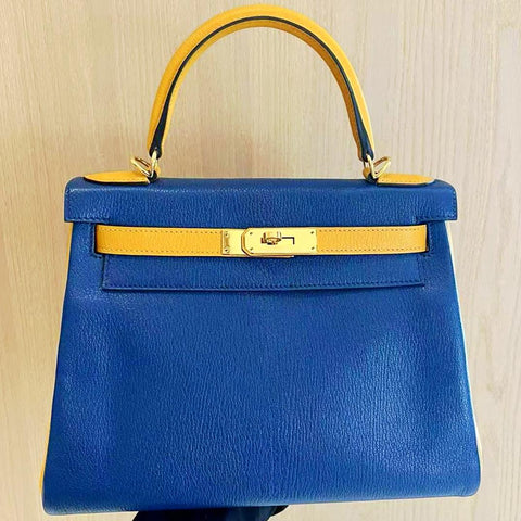 Kelly 28 Blue Electric/Jaune Ambre Chevre
