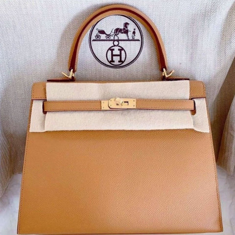 Kelly 25 Sellier Sesame Epsom