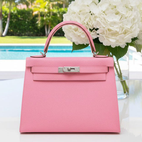 Kelly 28 Sellier Rose Confetti Epsom