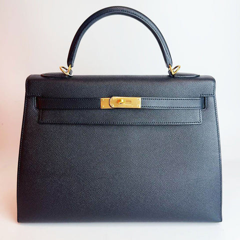 Kelly 32 Sellier Black Epsom
