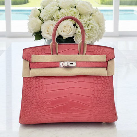 Birkin 25 Bougainvillea Matte Alligator