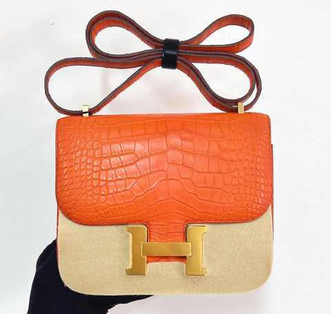 Constance 18 Poppy Matte Alligator