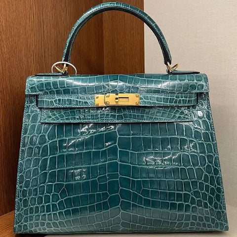 Kelly 28 Sellier Blue Colvert Shiny Niloticus