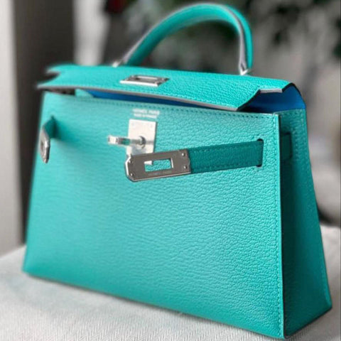 Kelly Mini Vert Verone/Blue Atoll Chevre