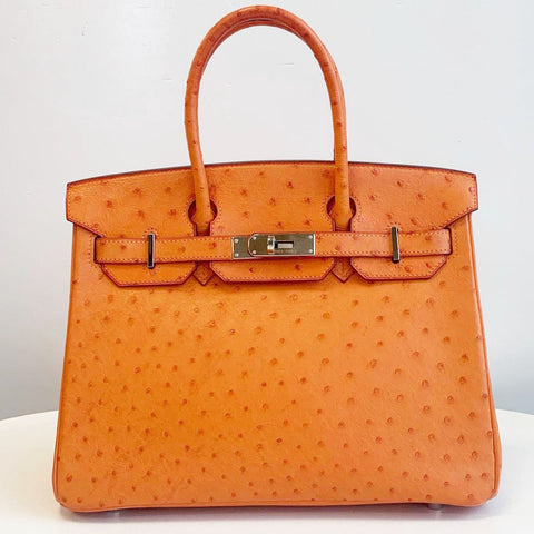 Birkin 30 Orange Ostrich