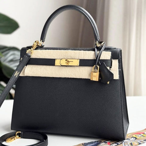 Kelly 28 Sellier Black Epsom