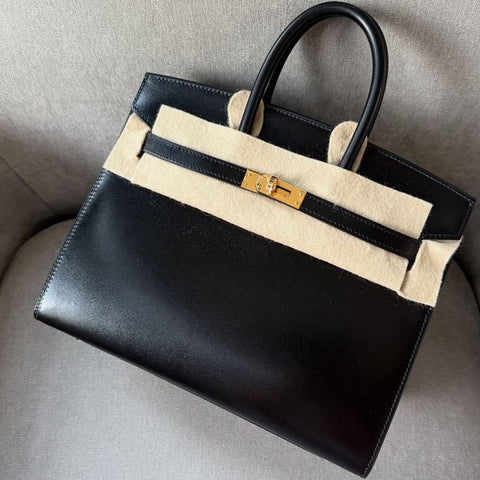 Birkin 25 Sellier Black Boxcalf