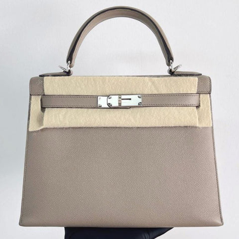 Kelly 28 Sellier Gris Asphalt Epsom