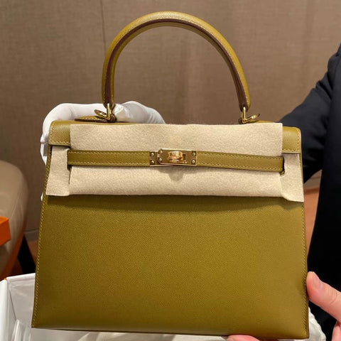 Kelly 25 Sellier Bronze Dore Madame