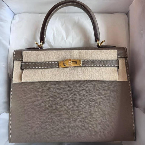 Kelly 25 Sellier Etoupe Epsom