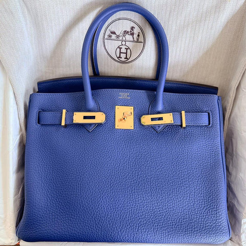 Birkin 30 Blue Electric Togo