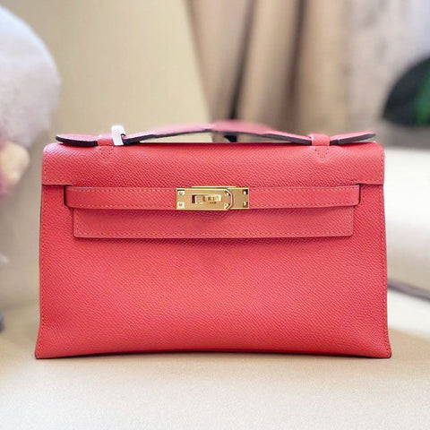 Kelly Pochette Rose Jaipur Epsom