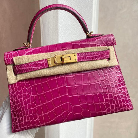 Kelly Mini Rose Scheherazade Shiny Alligator