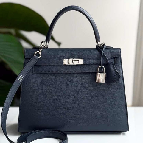 Kelly 25 Sellier Blue Indigo Epsom