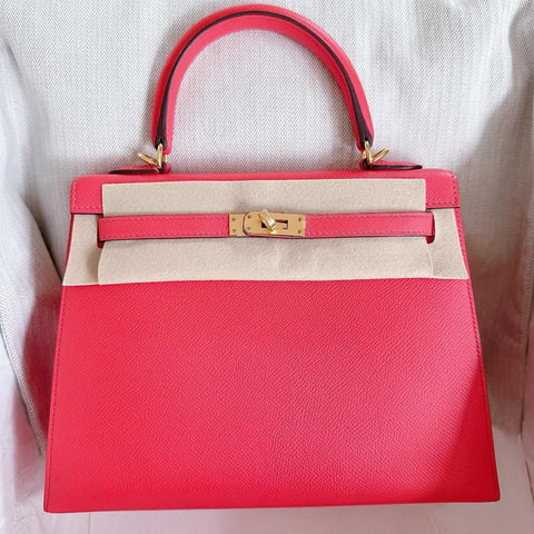Kelly 25 Sellier Rose Jaipur Epsom