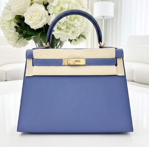 Kelly 28 Sellier Blue Brighton Epsom