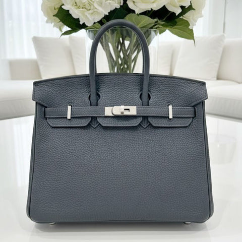 Birkin 25 Vert Rousseau Togo
