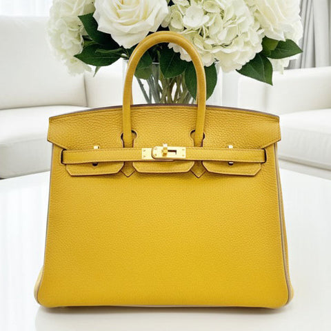 Birkin 25 Jaune Ambre/Trench Togo