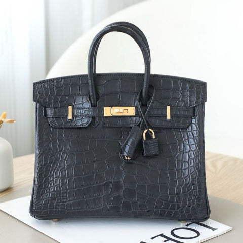 Birkin 25 Blue Indigo Matte Alligator