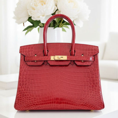 Birkin 30 Rouge H Shiny Niloticus
