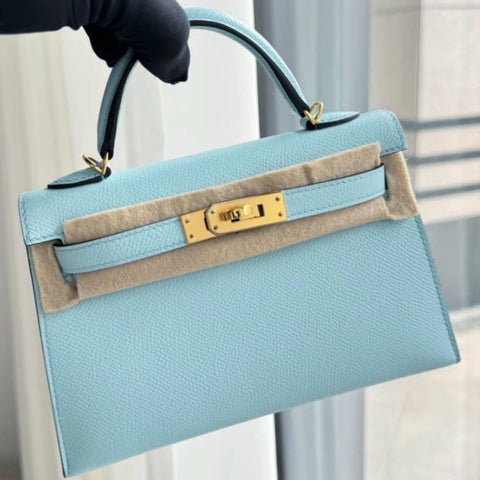 Kelly Mini Blue Zephyr Epsom