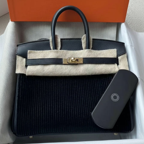 Birkin 25 Cote a Cote Black