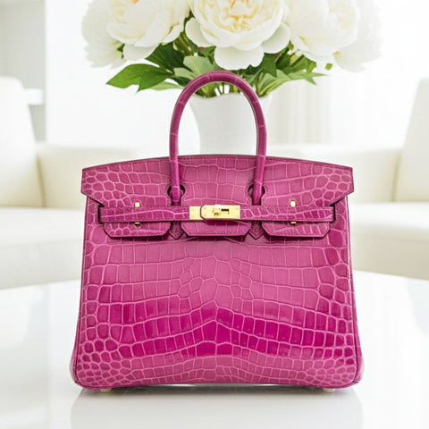 Birkin 25 Rose Scheherazade Shiny Niloticus