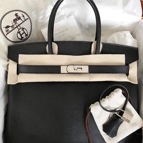 Birkin 30 Black Epsom