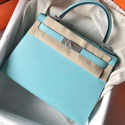 Kelly 28 Sellier Blue Atoll Epsom