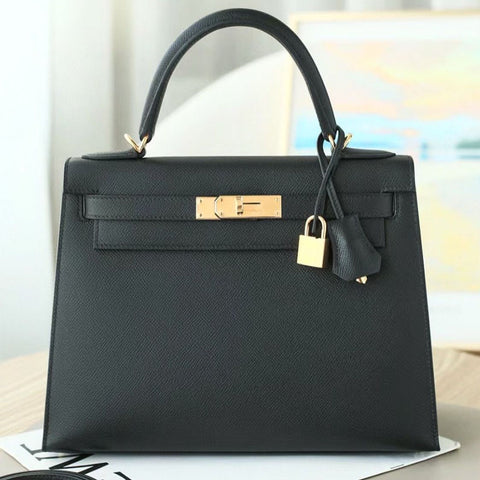 Kelly 28 Sellier Black Epsom