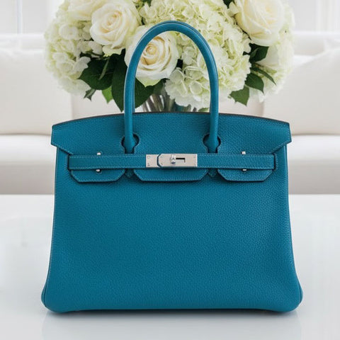 Birkin 30 Turquoise Clemence