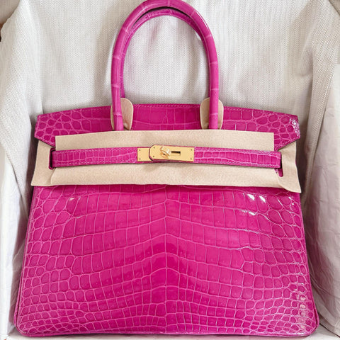 Birkin 30 Rose Scheherazade Shiny Niloticus