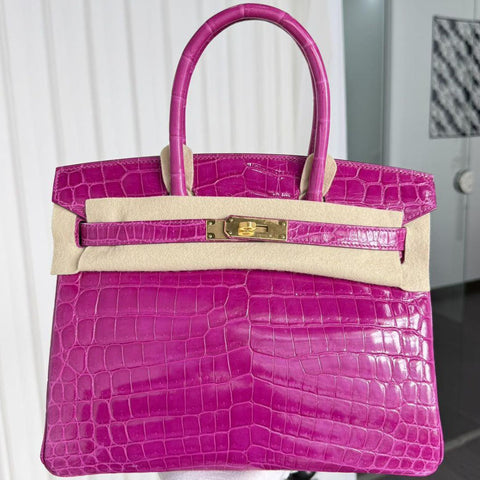 Birkin 30 Rose Scheherazade Shiny Niloticus