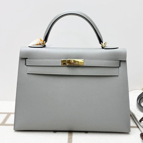 Kelly 32 Sellier Gris Mouette Epsom