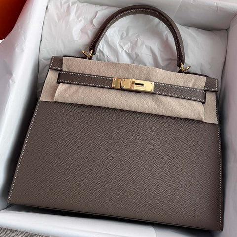 Kelly 28 Sellier Etoupe Epsom