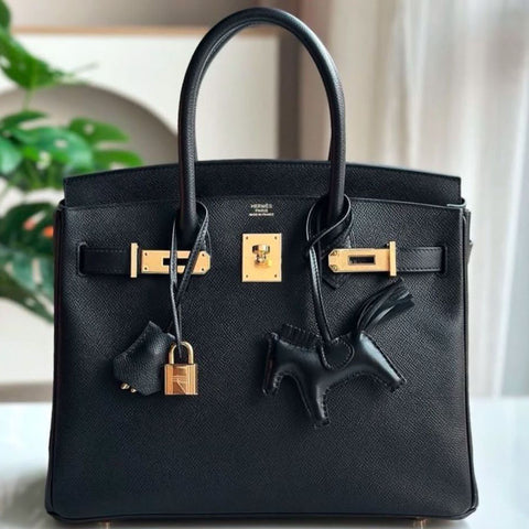 Birkin 30 Black Epsom