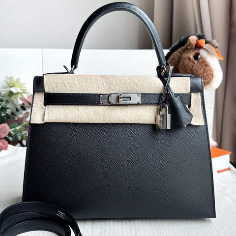 Kelly 28 Sellier Black Epsom