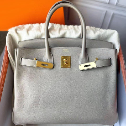 Birkin 30 Gris Asphalt Novillo