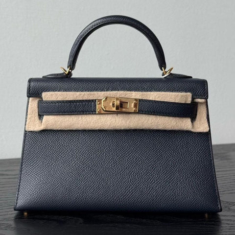Kelly Mini Blue Indigo Epsom
