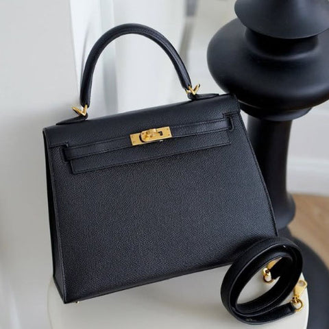 Kelly 25 Sellier Black Epsom